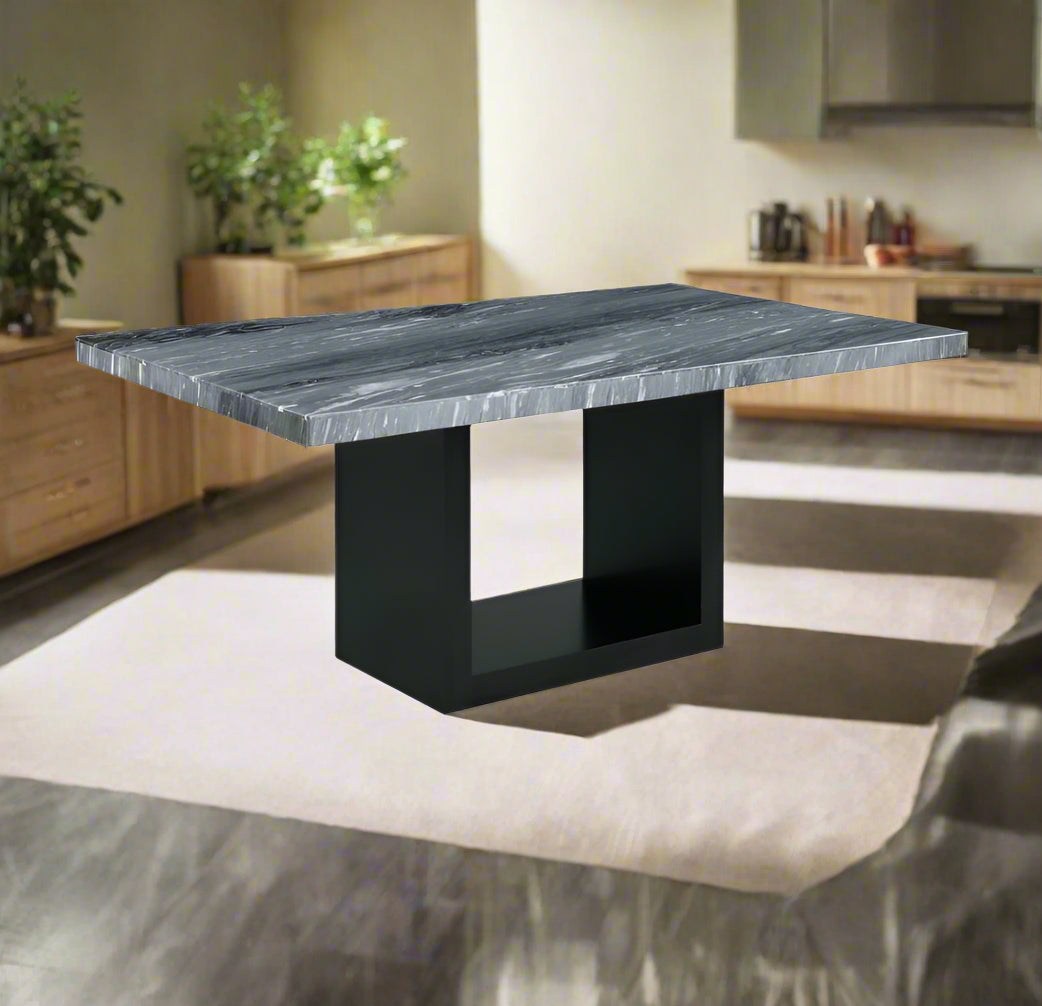 Valentino Gray Marble Top Dining Table