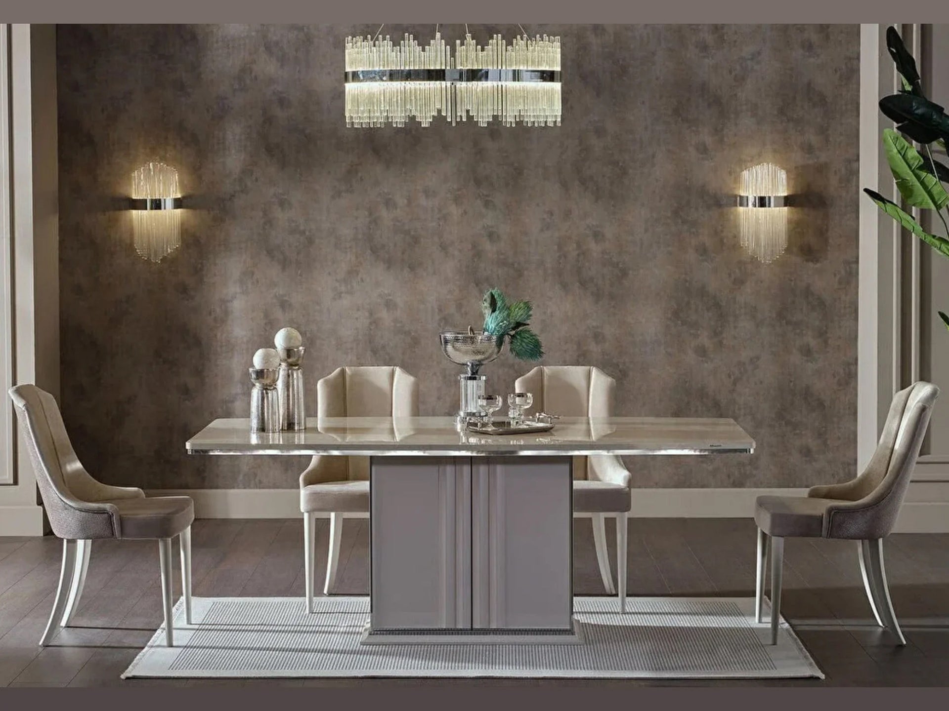 Gravita Table + 4 Side Chairs