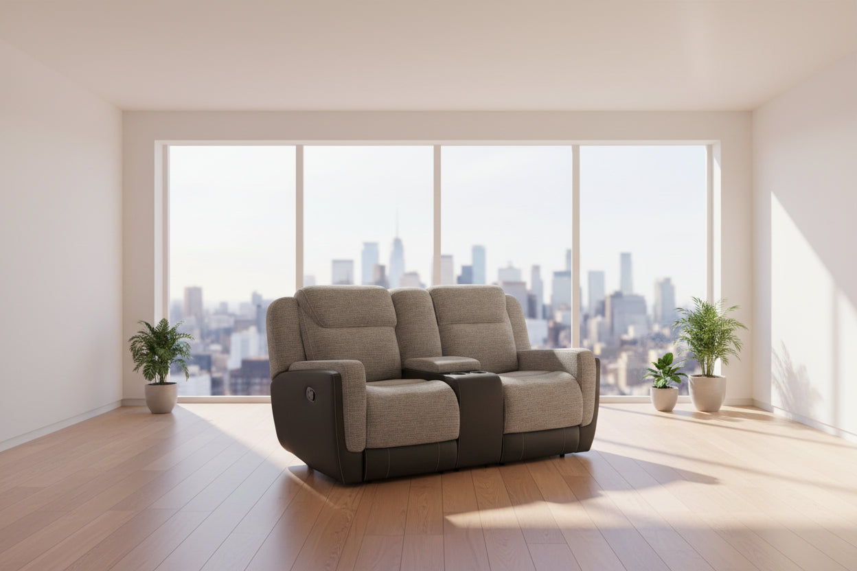 Hornet Rancho Grey Manual Reclining Loveseat