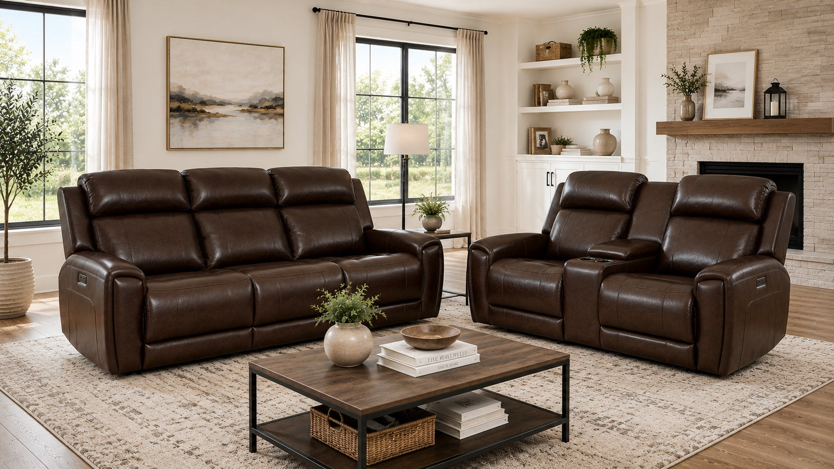 Springfield Power Reclining Sofa and Loveseat