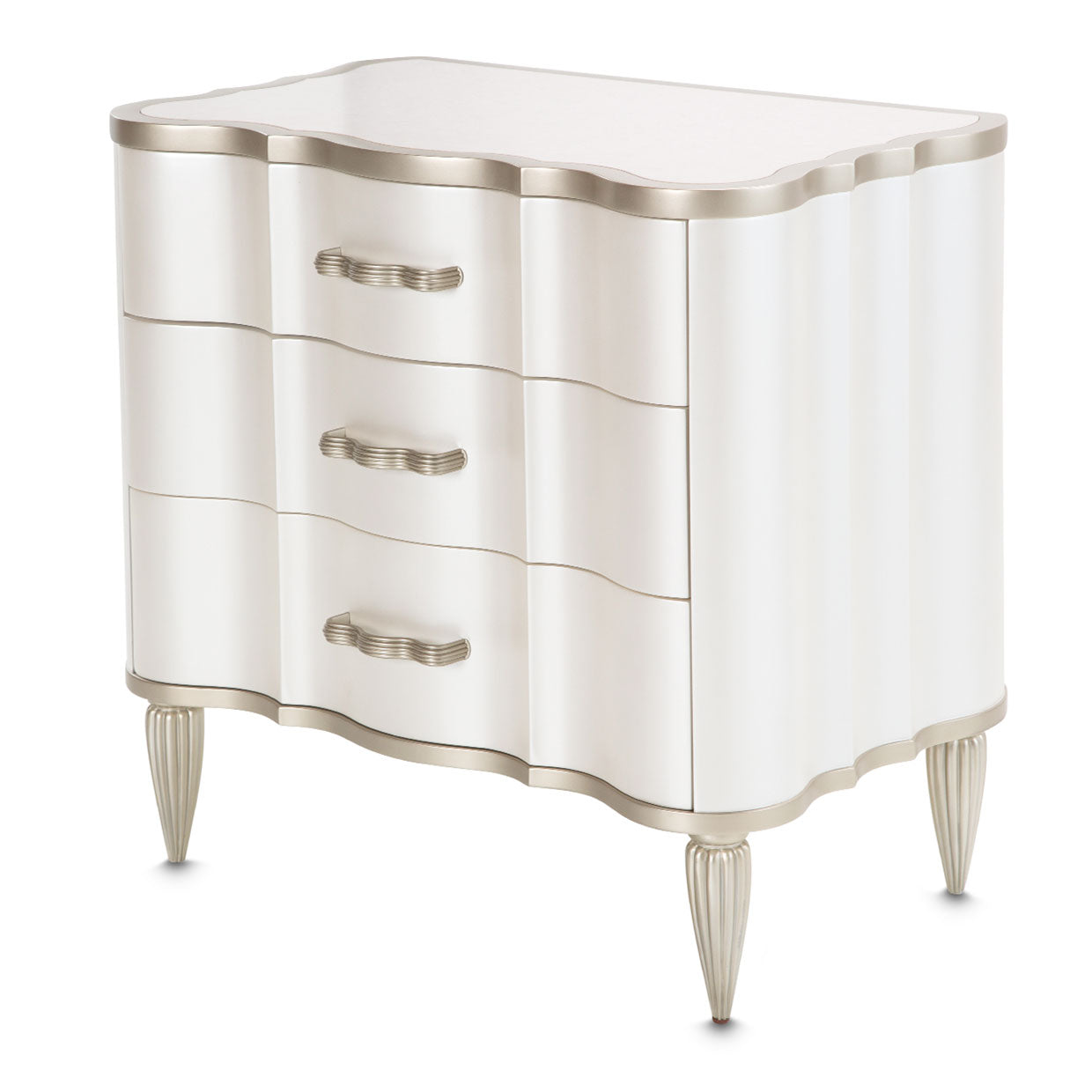 London Place Creamy Pearl Nightstand