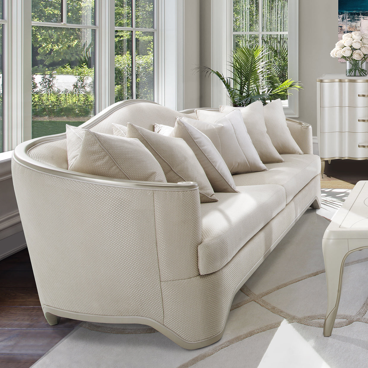 London Place Light Champagne Sofa