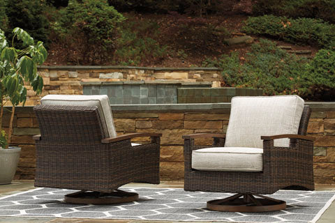 Paradise Trail - Swivel Lounge Chair - Medium Brown