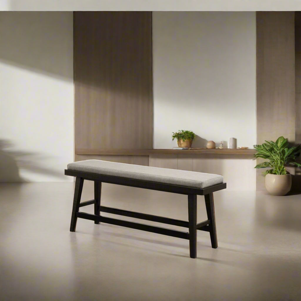 Ashen Echo Dining Pub Bench