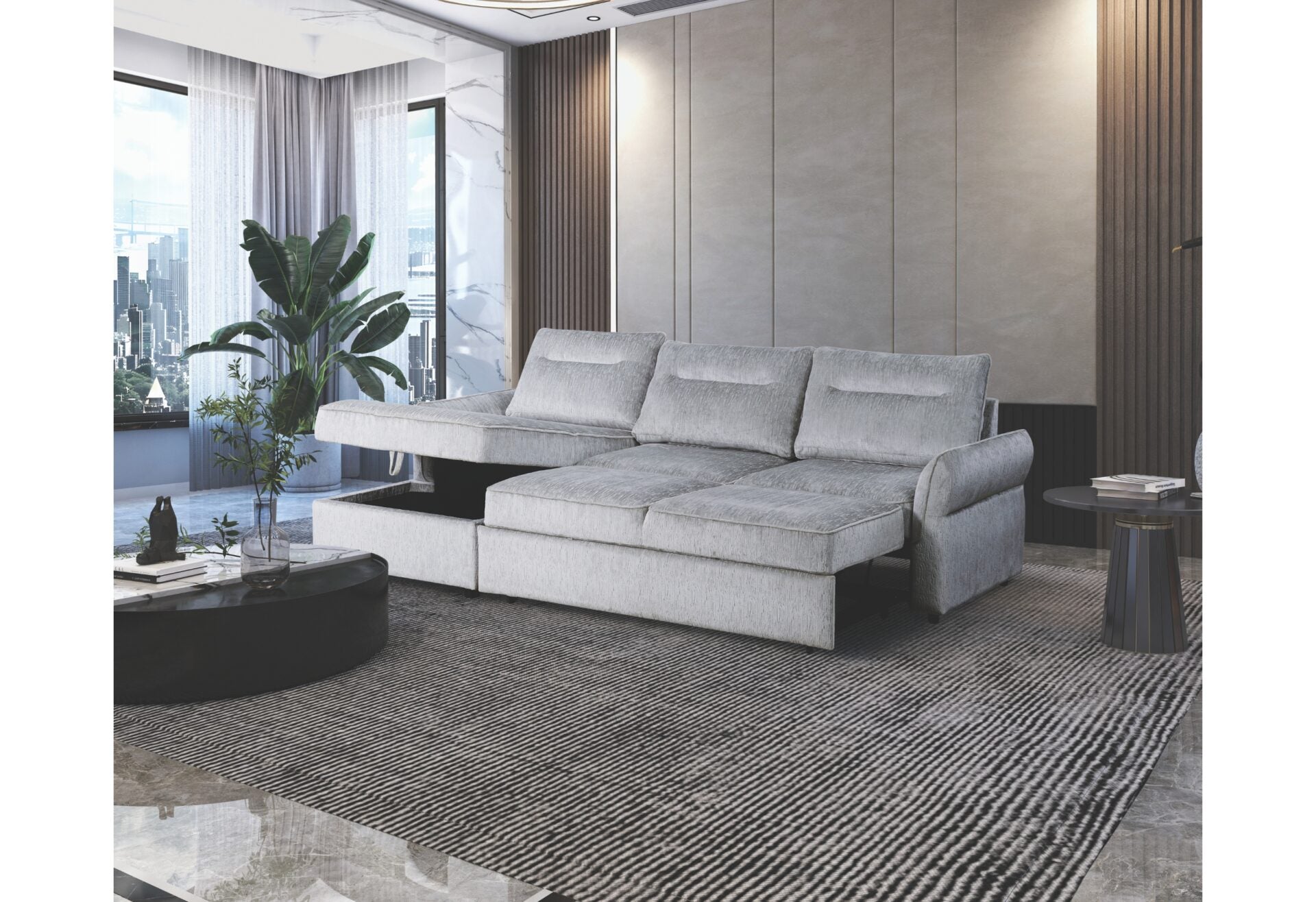Gabi Grey Pullout Bed