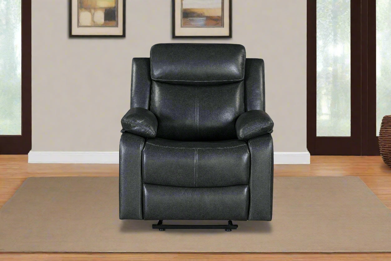 Blanche Charcoal Glider Recliner