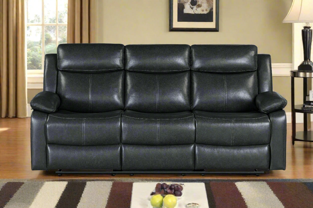 Blanche Charcoal Reclining Sofa