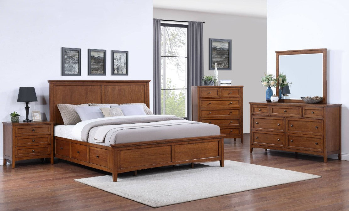 Spencer Brown Queen Storage Bed