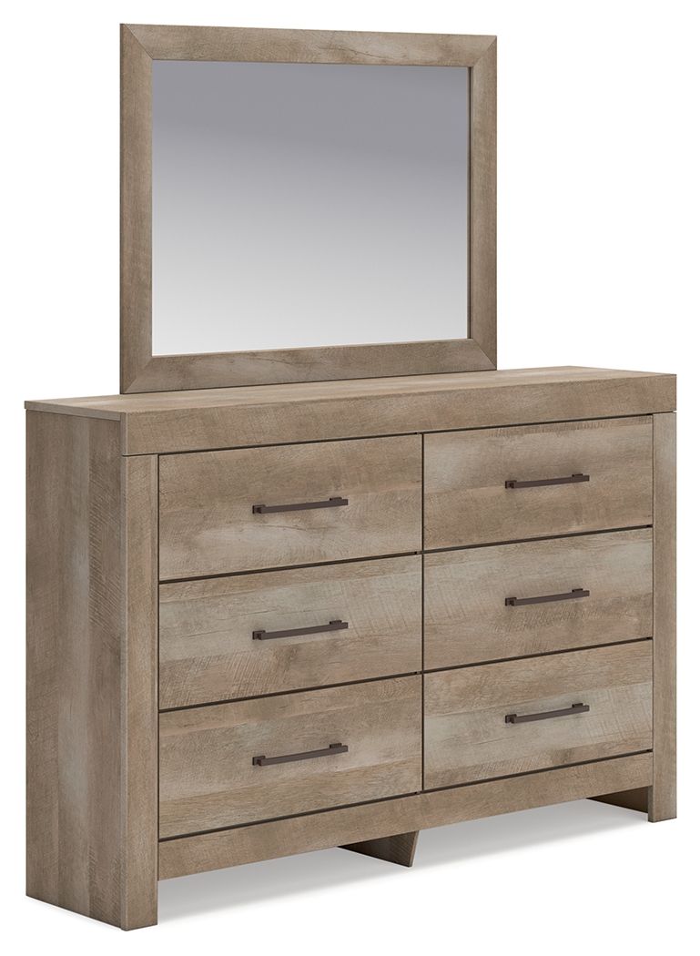 Gachester - Dresser And Mirror - Tan