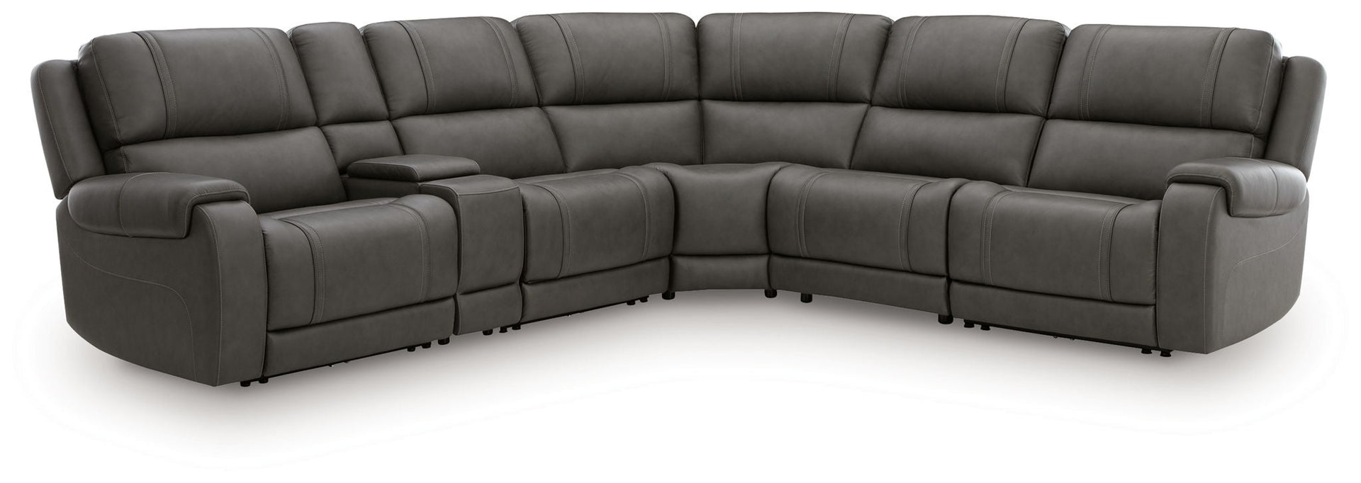 5Z-Harrenhurst - 6-Piece Power Reclining Sectional With Storage  Console - Anchor