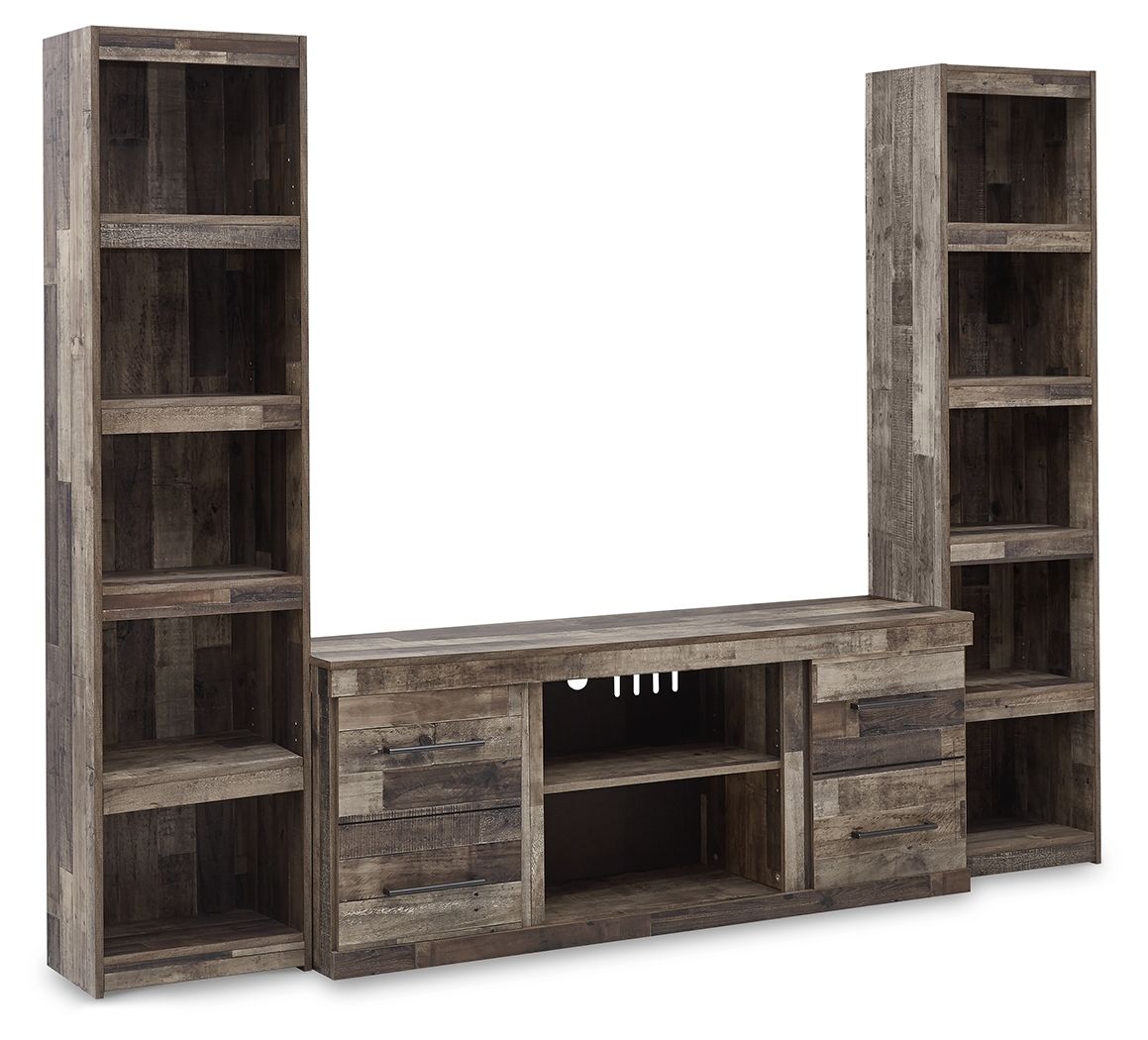 Derekson - 3-Piece Entertainment Center - Multi Gray