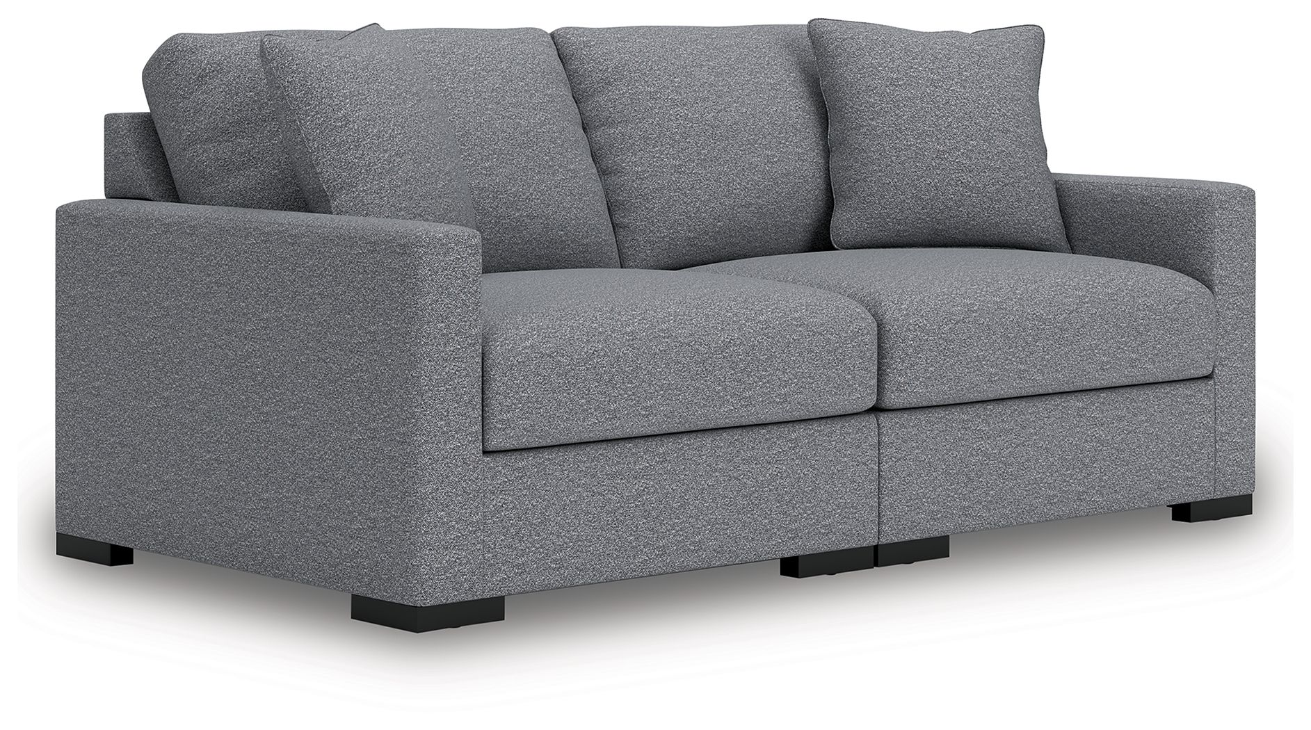 Omaha By Ashley - 2-Piece Sectional Loveseat - Salt And Pepper