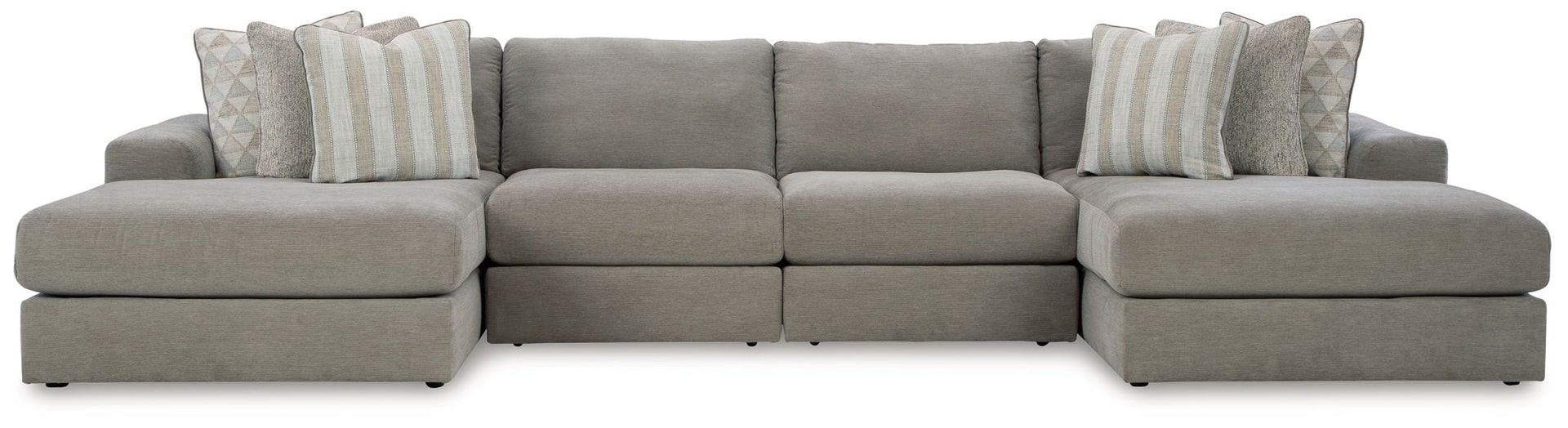 Avaliyah - 4-Piece Double Chaise Sectional - Ash