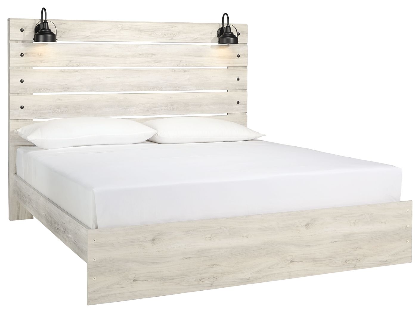 Cambeck - King Panel Bed - Whitewash
