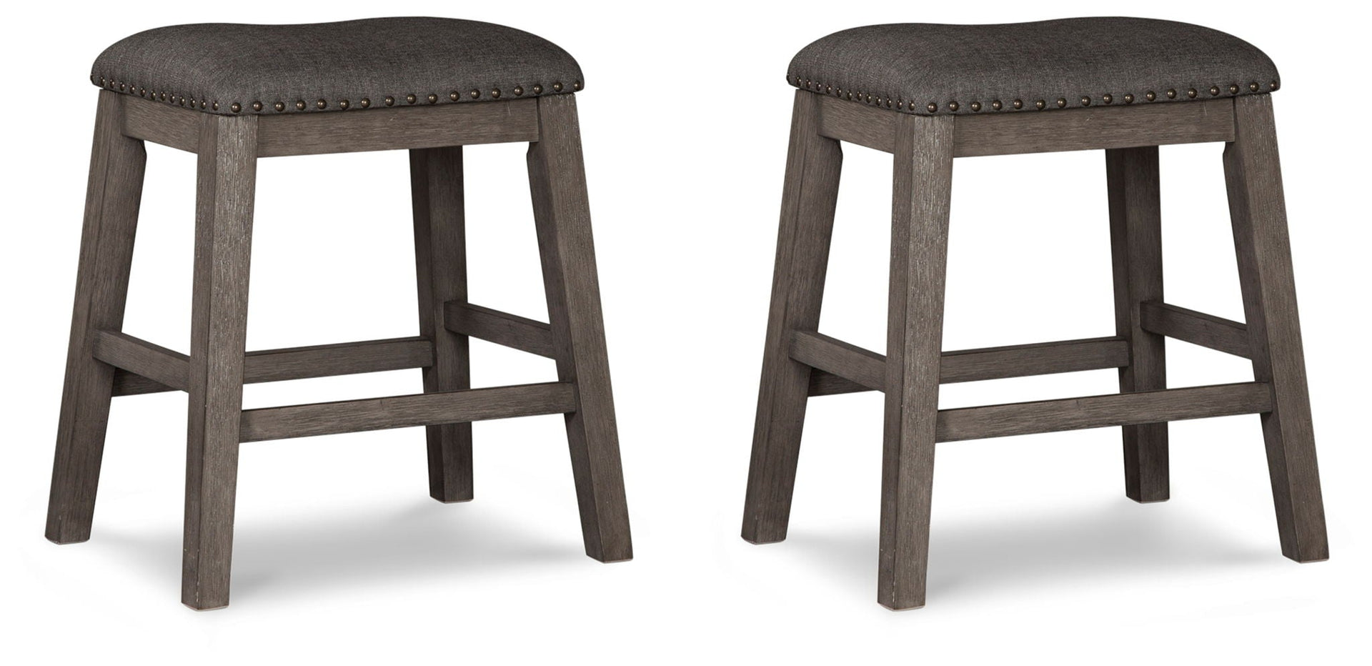 Caitbrook - Upholstered Stool - Gray
