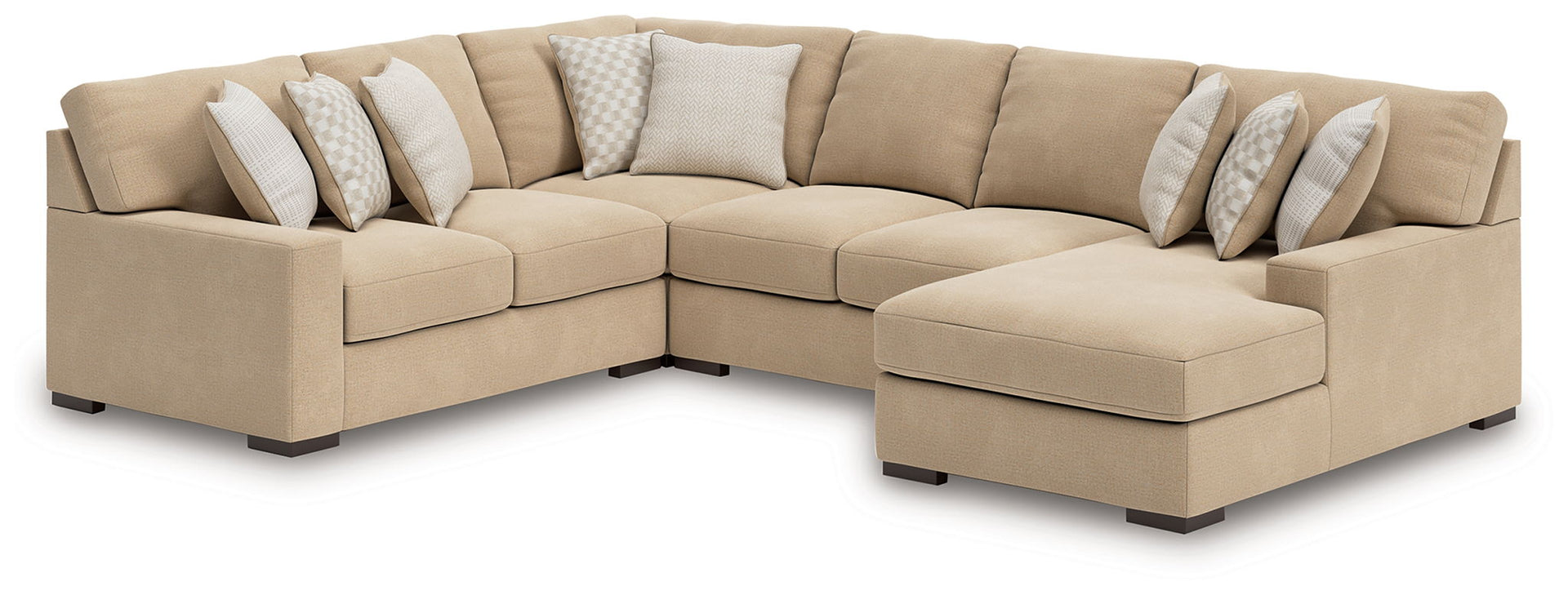 Larce - 4-Piece Sectional With Raf Corner Chaise - Dune