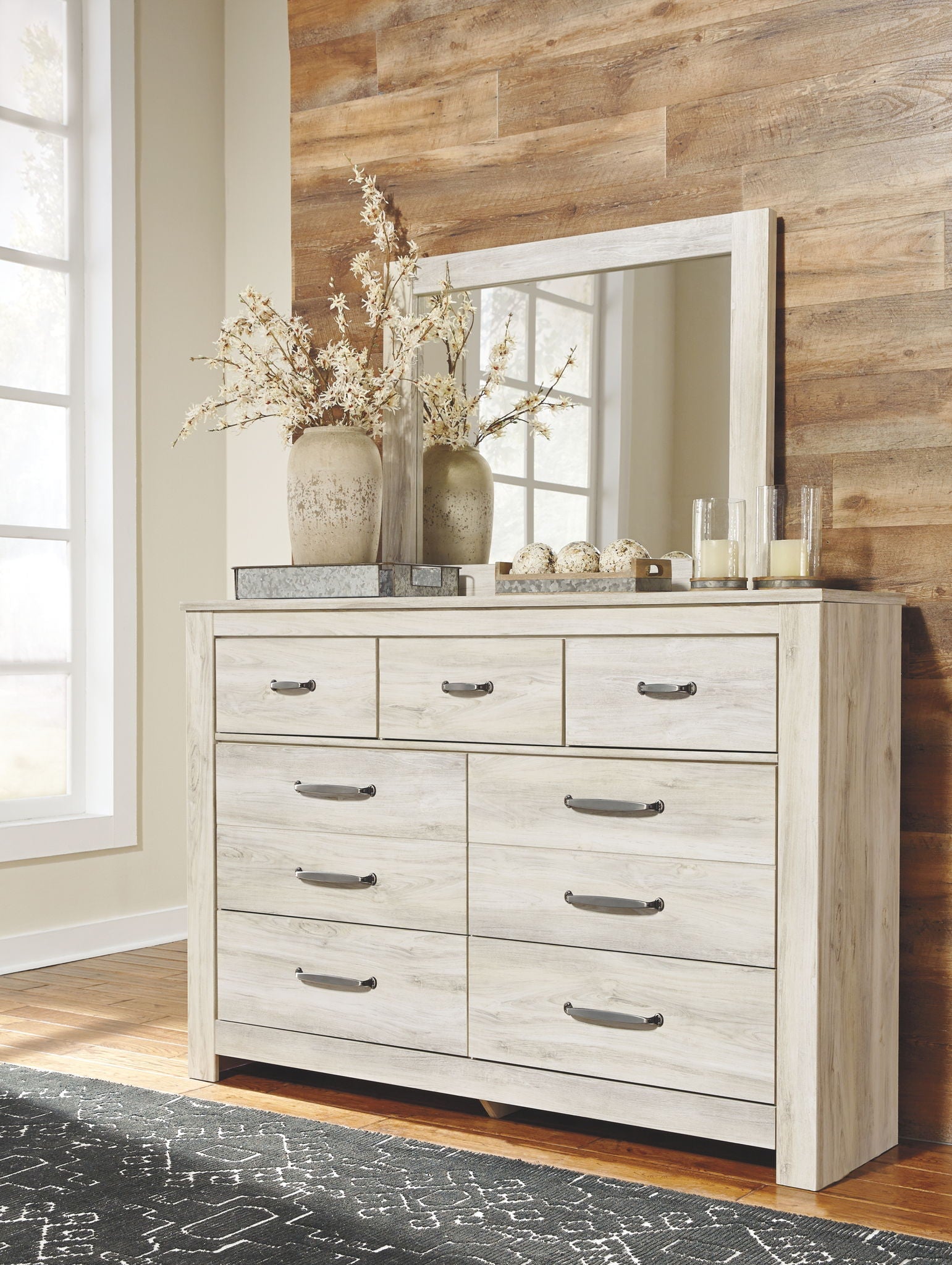 Bellaby - Dresser, Mirror - Whitewash