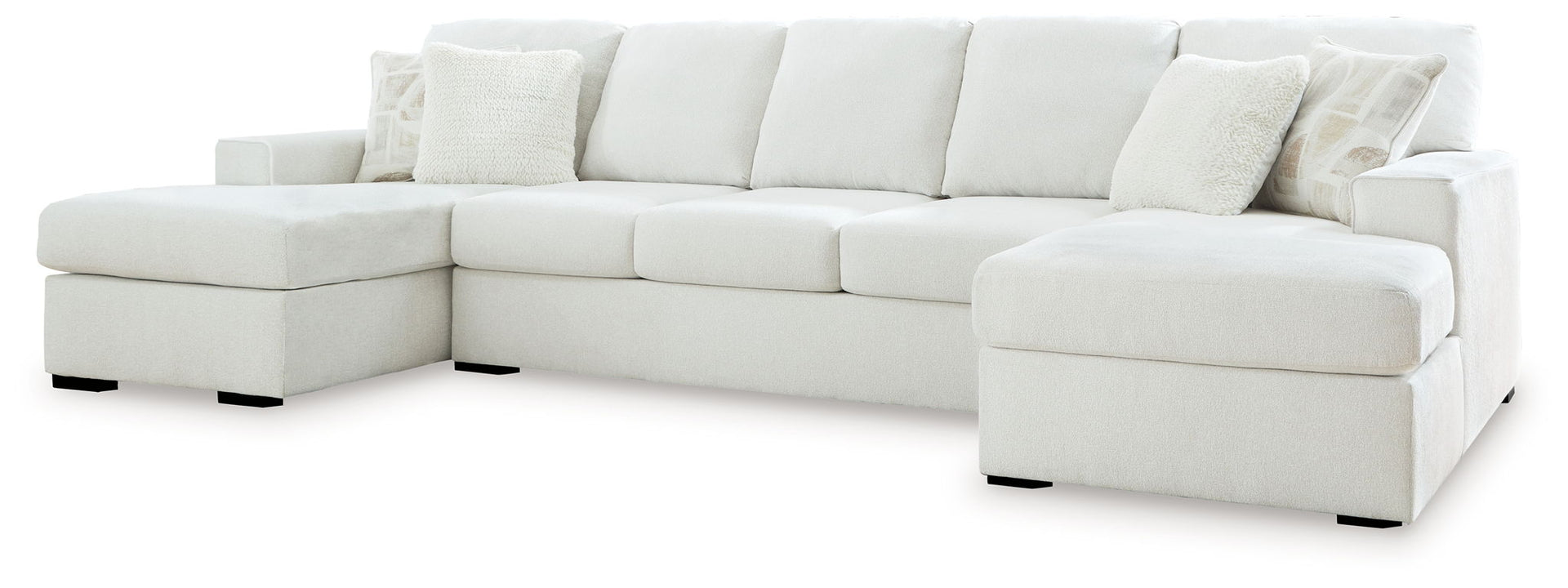 Leighelli - 3-Piece Sectional With Chaises - Ivory