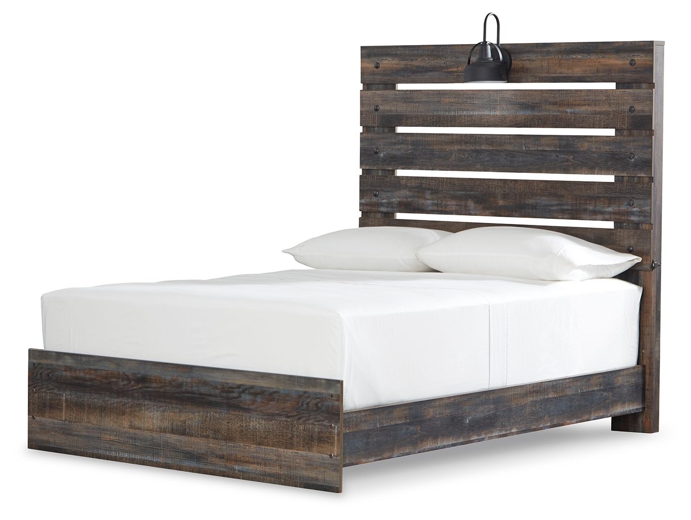 Drystan - Full Panel Bed - Brown / Beige