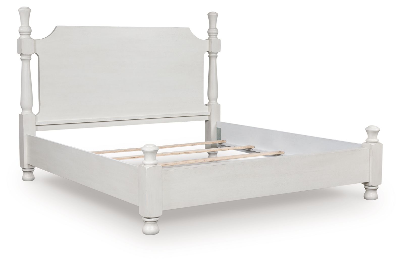 Chadworth - King Poster Bed - Antique White