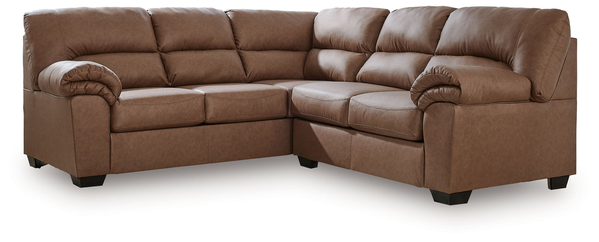 Whitlock - 2-Piece Sectional With LAF Sofa With Corner Wedge - Caramel