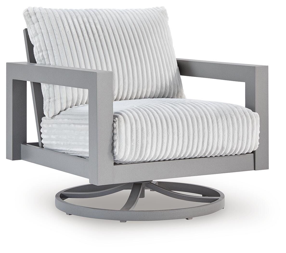 Moonlight View - Swivel Chair With Cushion - Gray