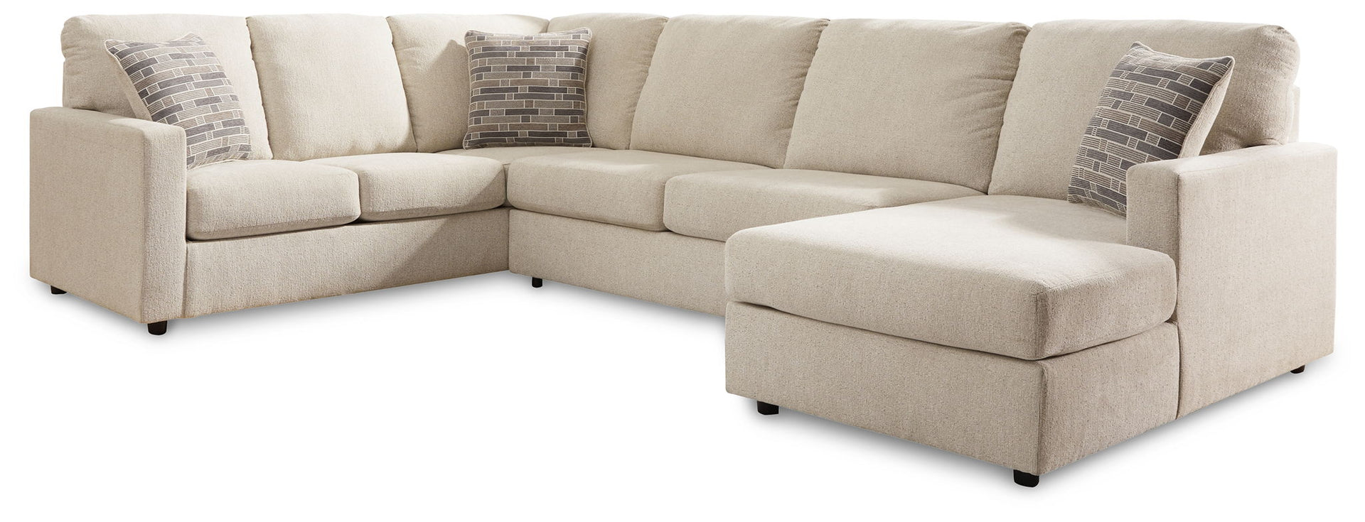 Edenfield - Right Arm Facing Corner Chaise 3 Pc Sectional - Linen