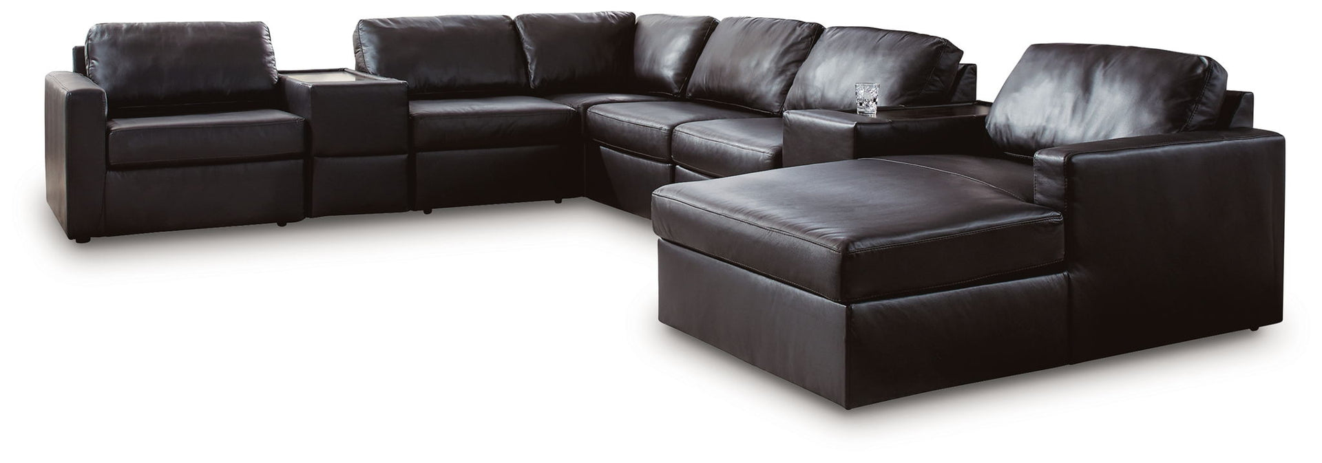 Modmax II - 8-Piece Sectional With RAF Corner Chaise And Storage Consoles - Black