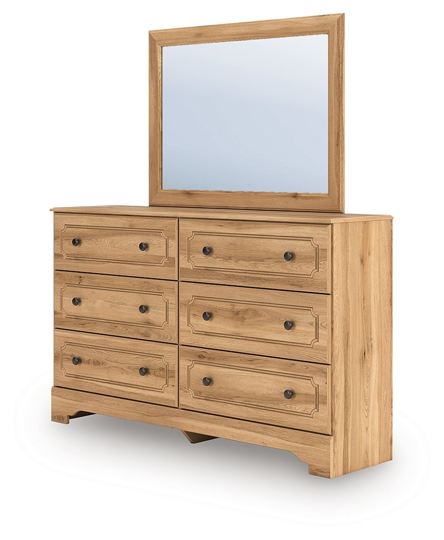 Galletyn - Dresser and Mirror - Warm Brown