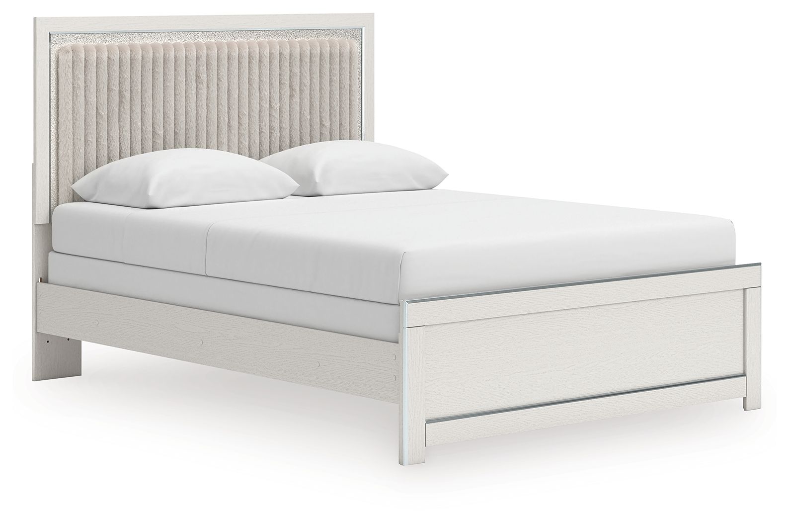 Birmonton - Queen Upholstered Panel Bed - White