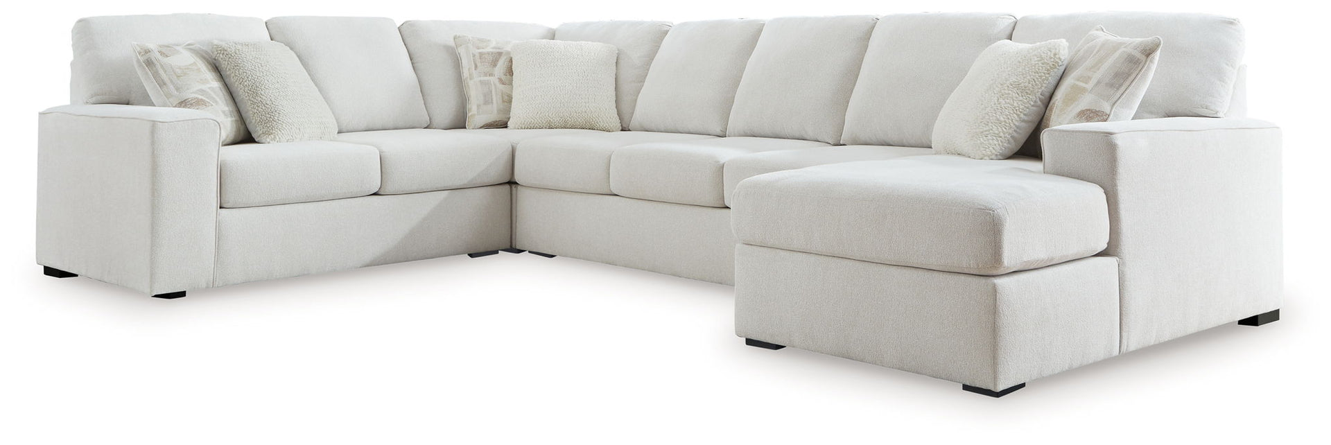 Leighelli - 4-Piece Sectional With Raf Corner Chaise - Ivory