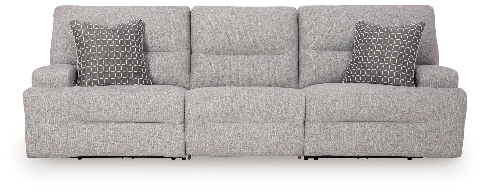 Acklen Place - 3-Piece Power Reclining Sectional Sofa - Pewter