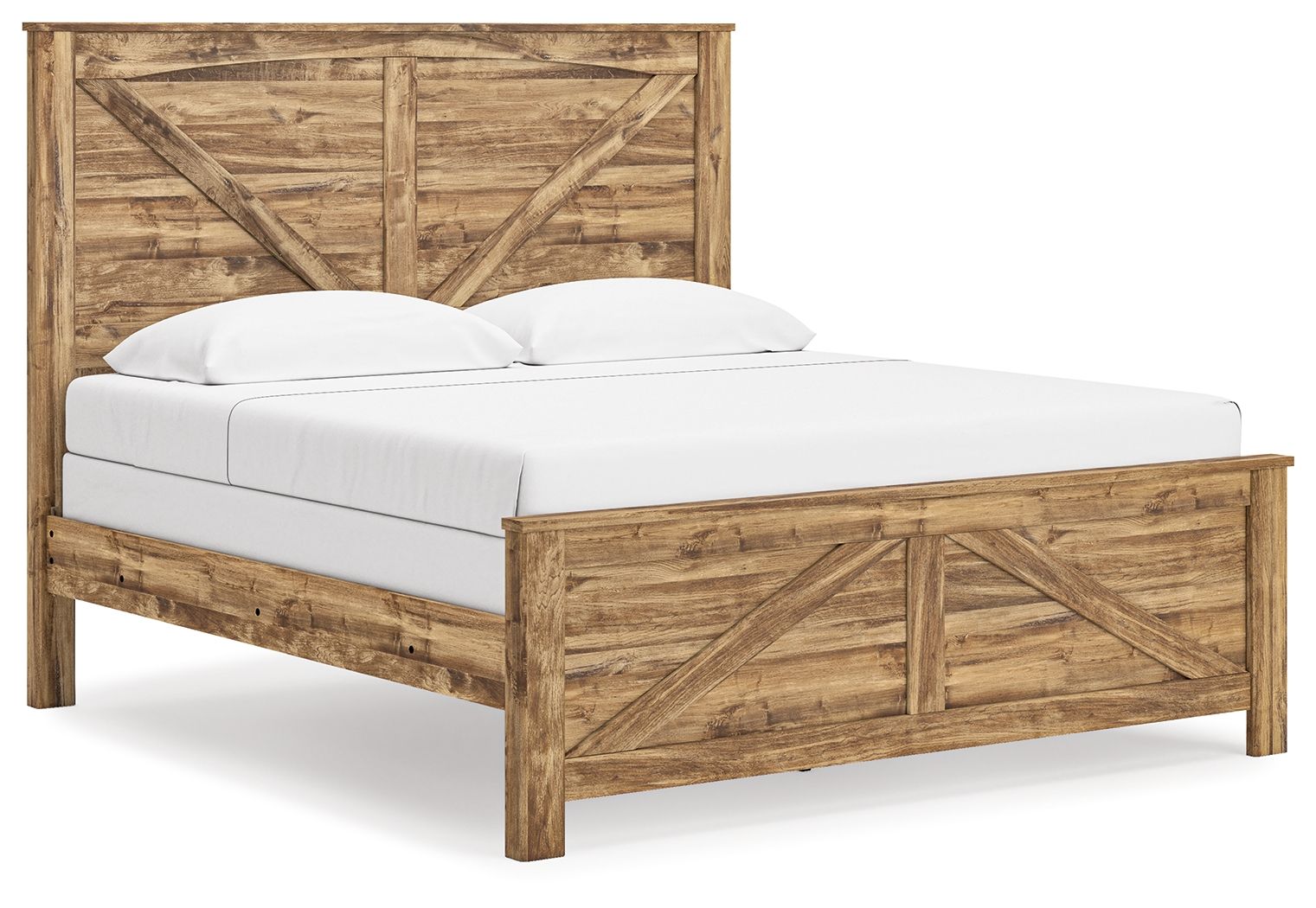 Branstony - King Crossbuck Panel Bed - Brown