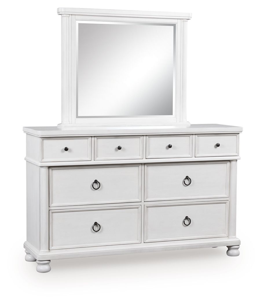 Chadworth - Dresser And Mirror - Antique White