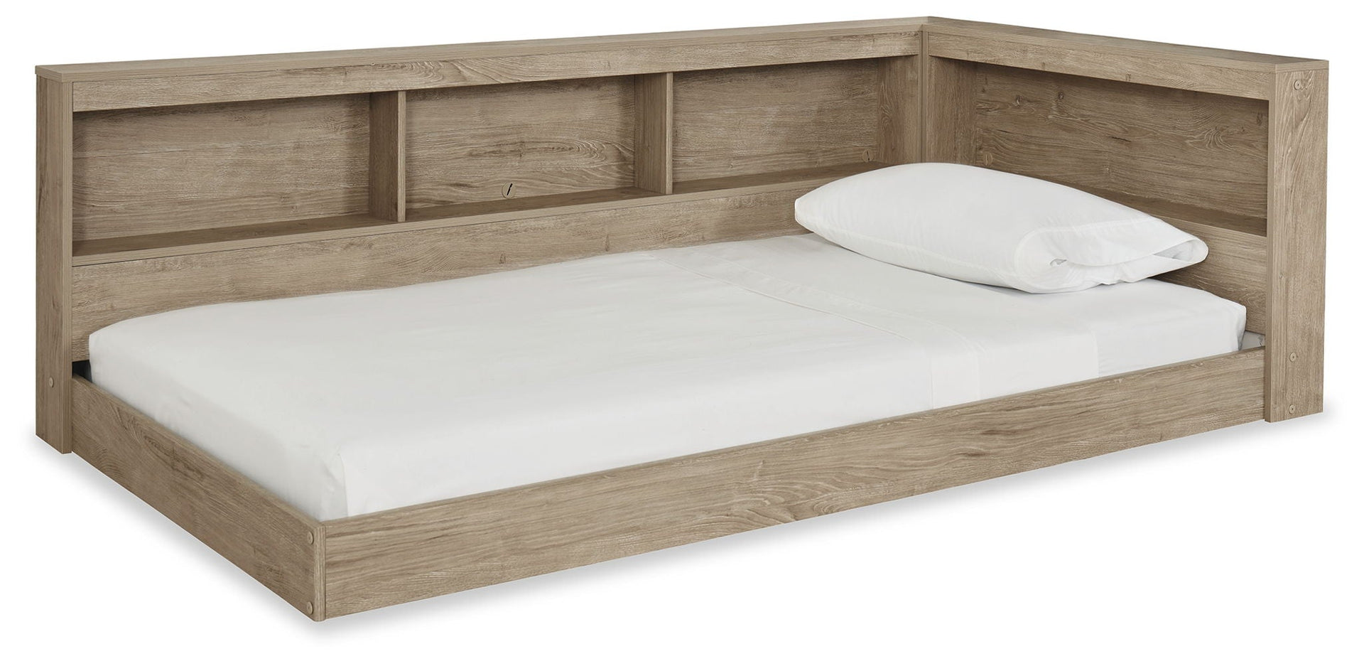 Oliah - Twin Bookcase Storage Bed - Natural