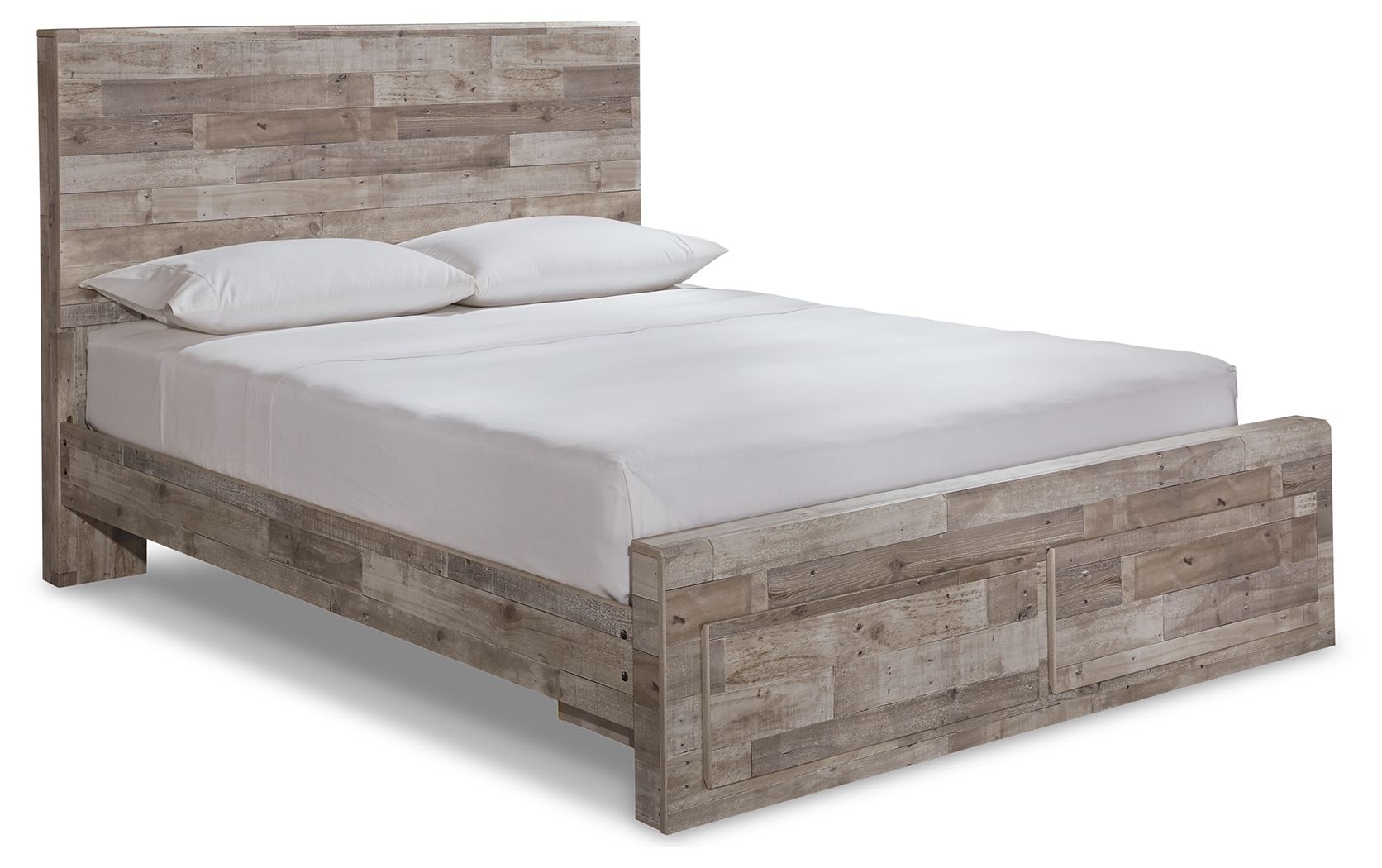 Effie - Queen Panel Bed With 2 Storage Drawers - Whitewash