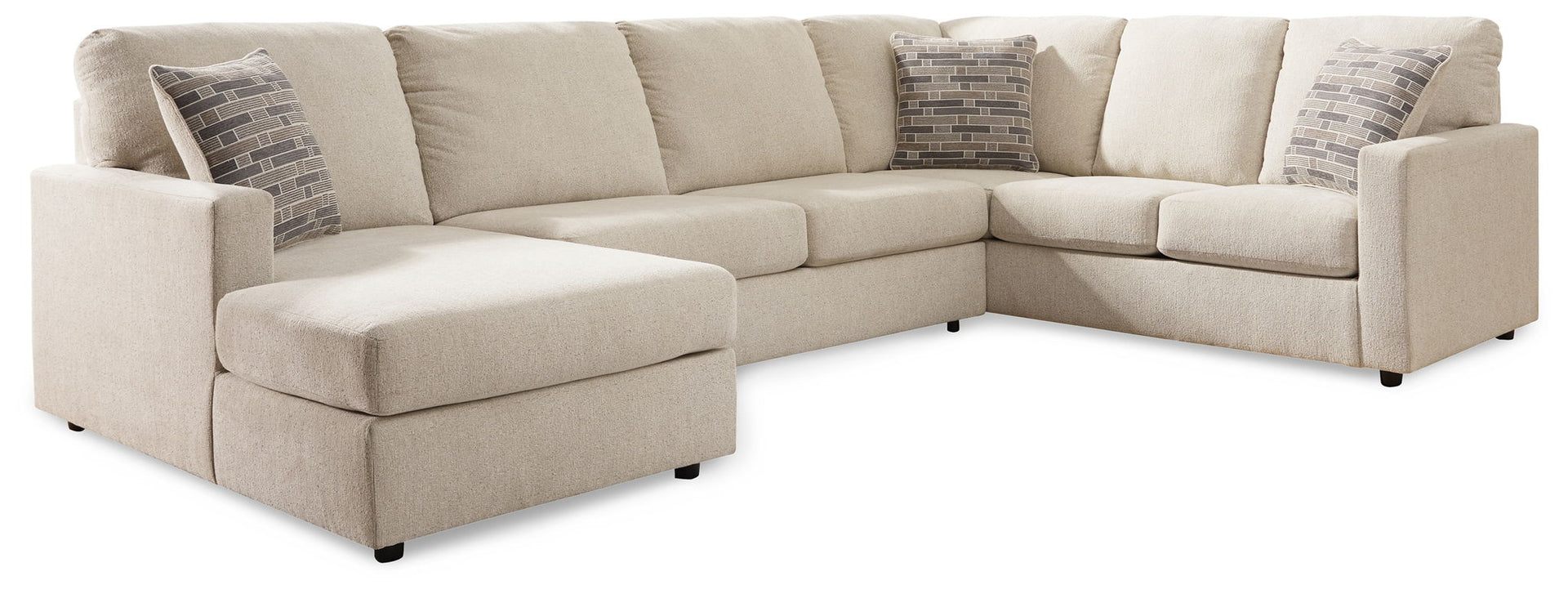Edenfield - Left Arm Facing Corner Chaise 3 Pc Sectional - Linen