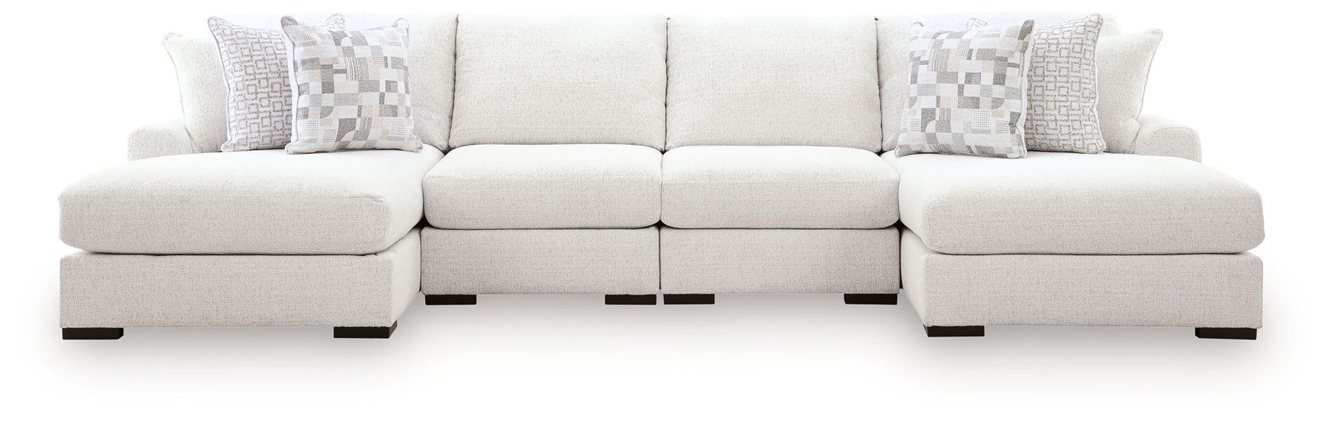 Wynncroft Manor - 4-Piece Double Chaise Sectional - Chalk