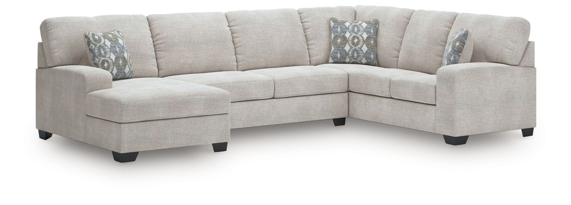 Rodington - 3-Piece Sectional With LAF Corner Chaise - Concrete