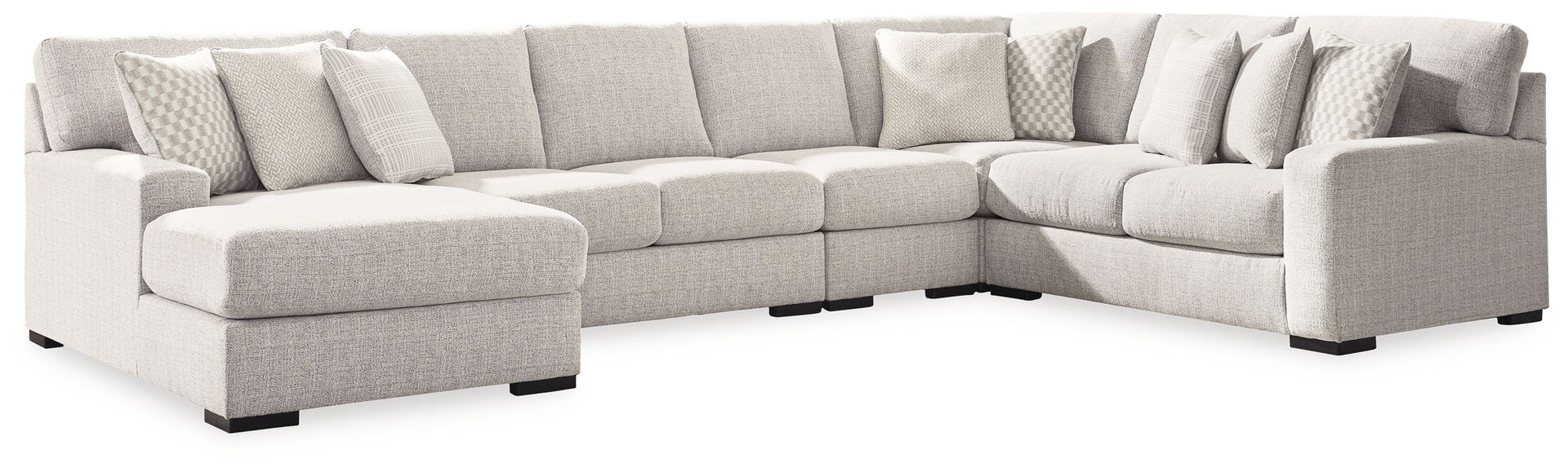 Larce - 5-Piece Sectional With Laf Corner Chaise - Stone
