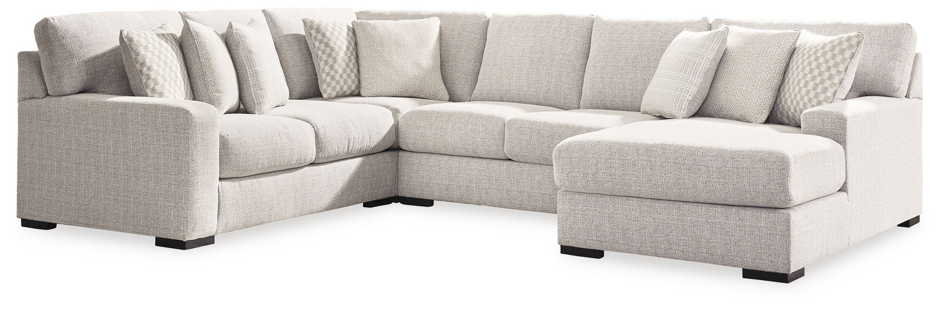 Larce - 4-Piece Sectional With Raf Corner Chaise - Stone