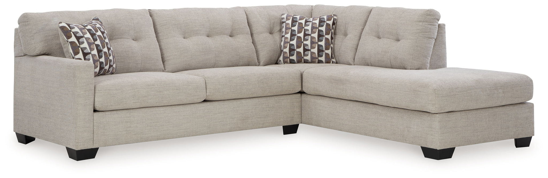 Mahoney - 2-Piece Sectional With Raf Corner Chaise - Pebble