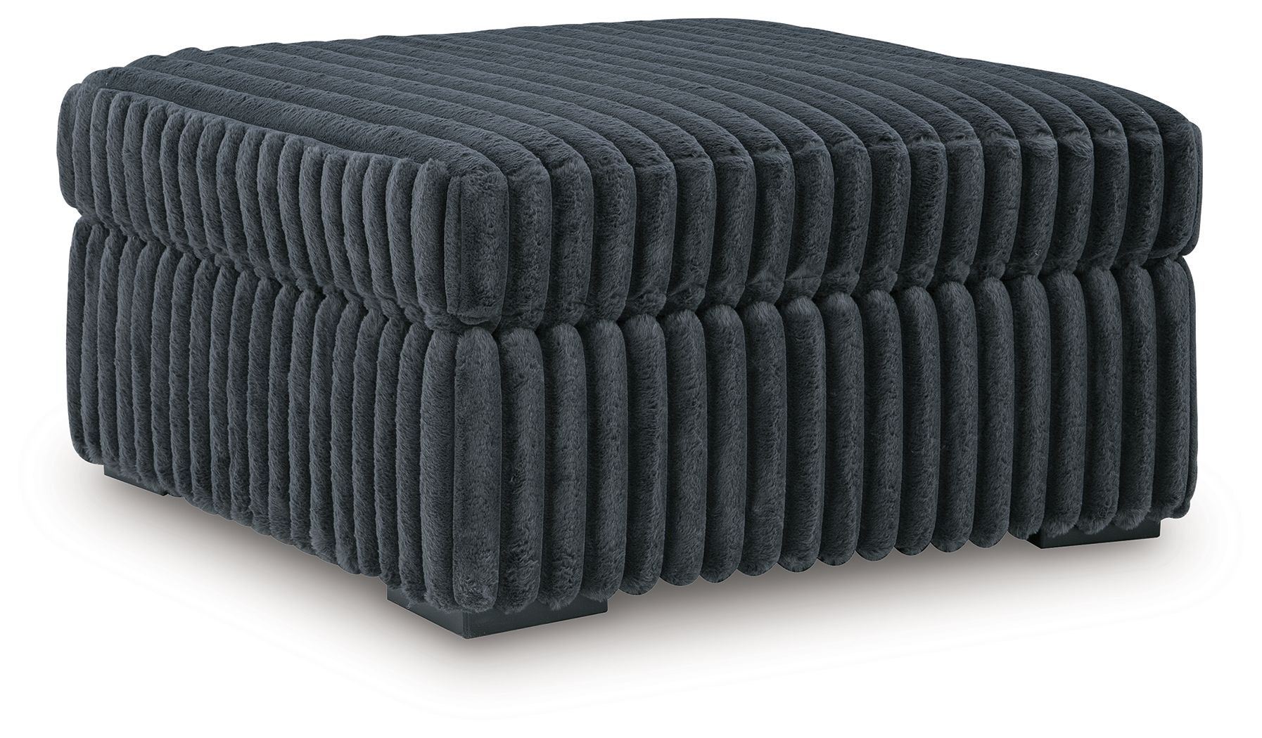 Midnight-Madness - Oversized Accent Ottoman - Gunmetal