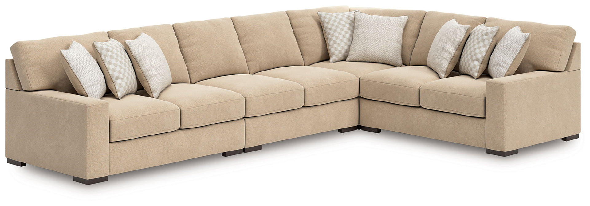 Larce - 4-Piece Sectional With Laf Loveseat And With Raf Loveseat - Dune