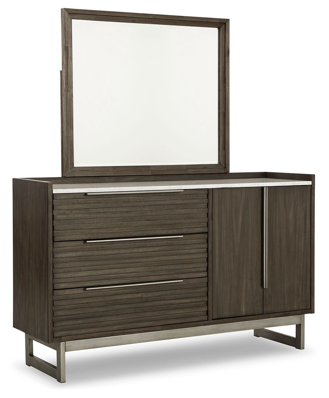 Arkenton - Dresser, Mirror - Grayish Brown