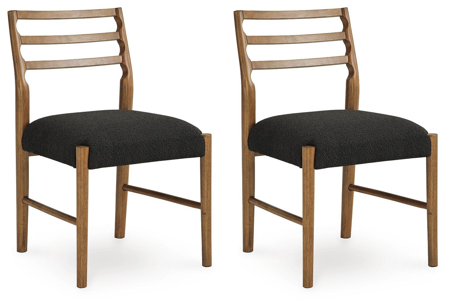 Steenlage - Dining Upholstered Side Chair (Set of 2) - Black / Brown