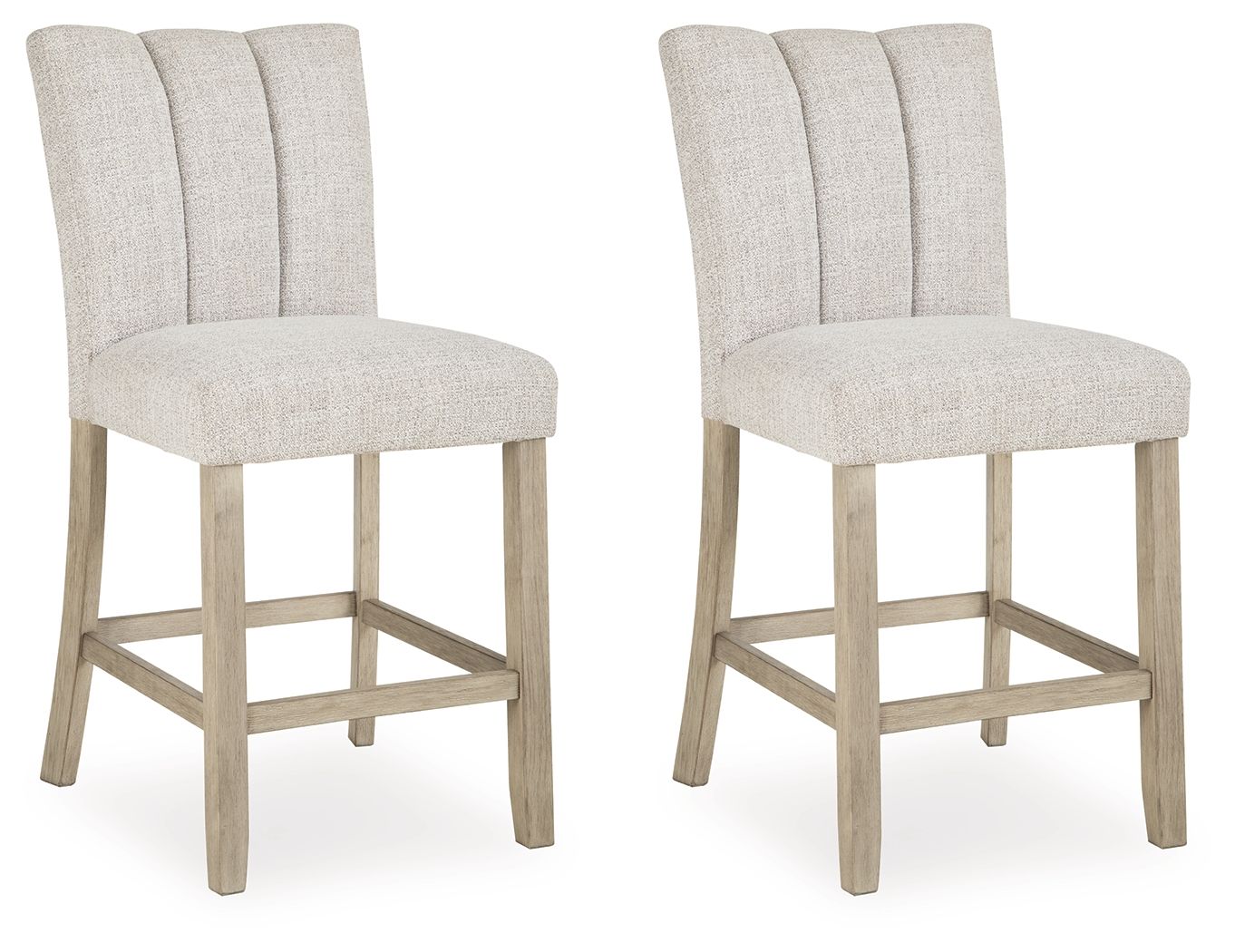Karmenton - Upholstered Barstool (Set of 2) - Bisque