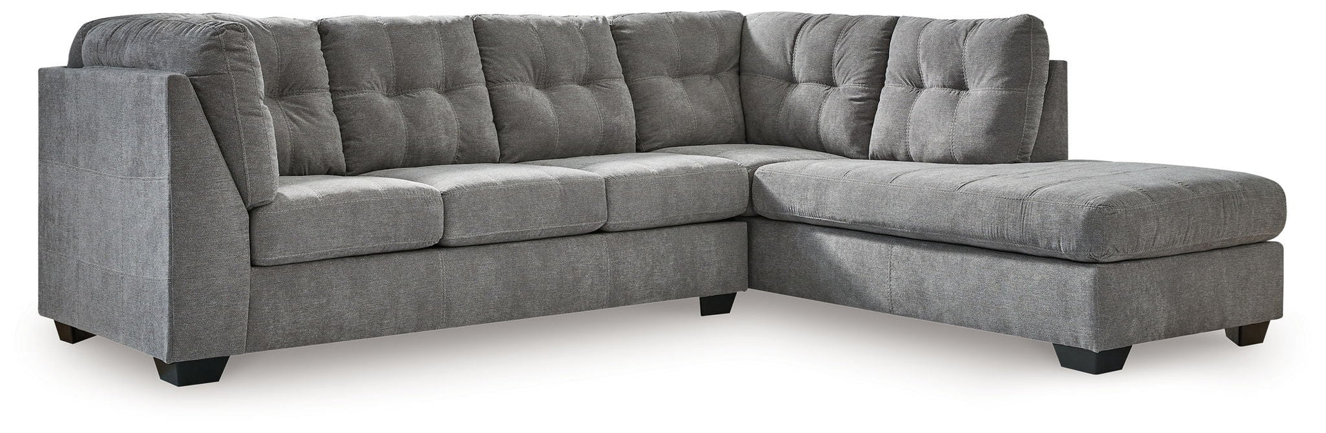 Marleton - 2-Piece Sectional With Raf Corner Chaise - Gray