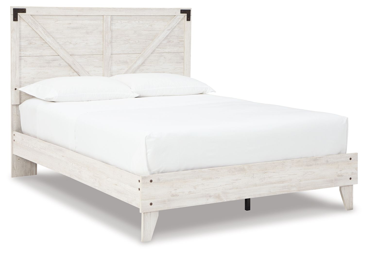 Shawburn - Queen Panel Platform Bed - Whitewash