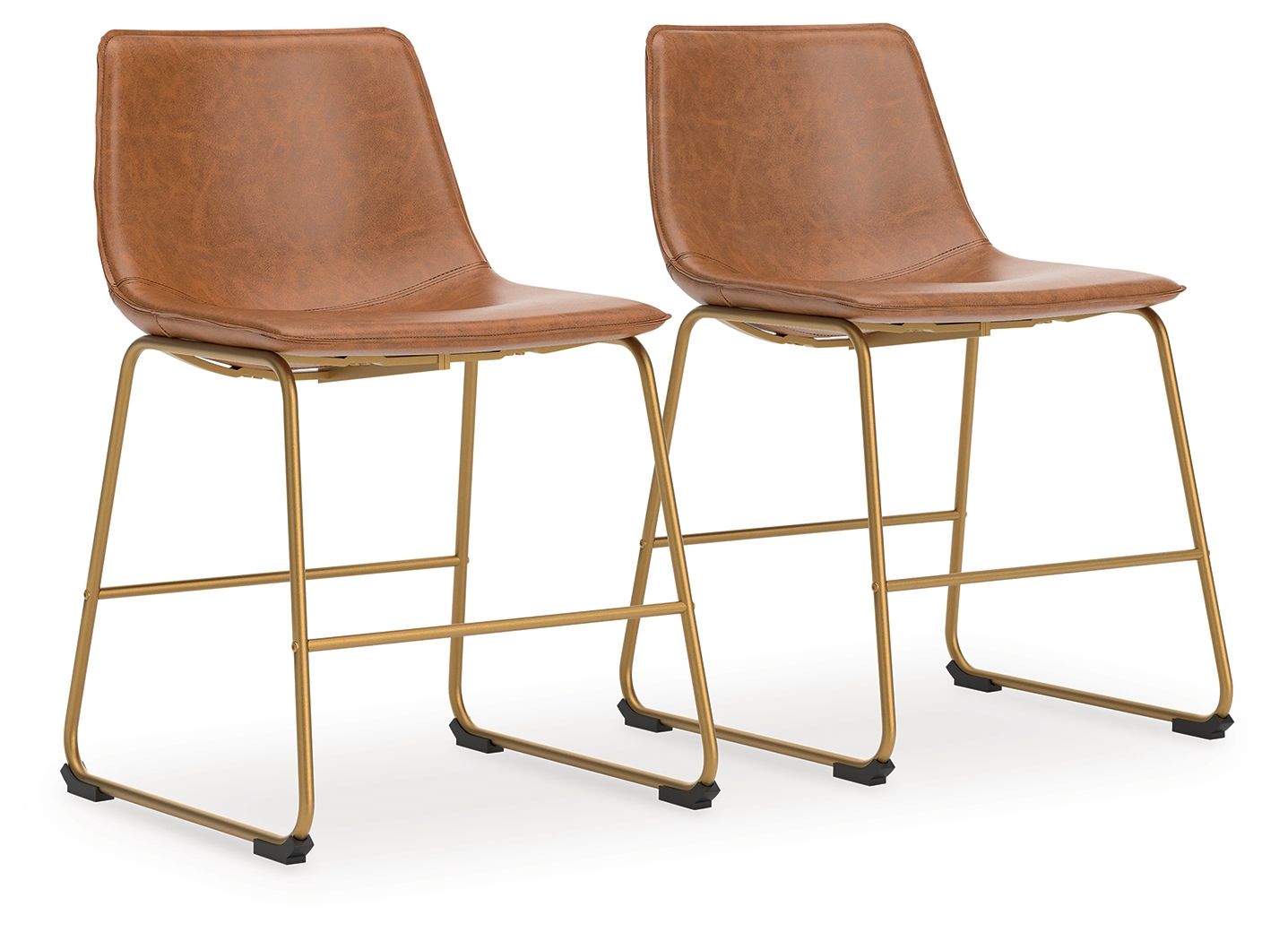 Crandox - Dining Upholstered Side Chair - Brown / Gold